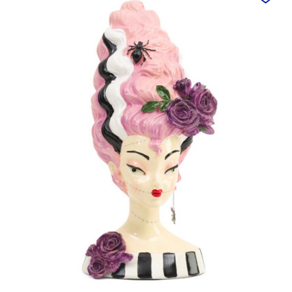 Viral 18” Bella Lux Retro Pink Frankenstein Bride Statue Bust
